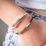 Miniatura de Pulsera de Mujer Trenzada con Texto personalizado