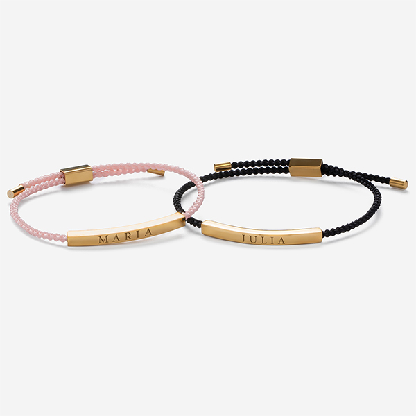 Pulsera de Mujer Trenzada con Texto personalizado