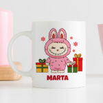 Miniatura de Taza Muñeco Labubu Navideño con Nombre personalizado