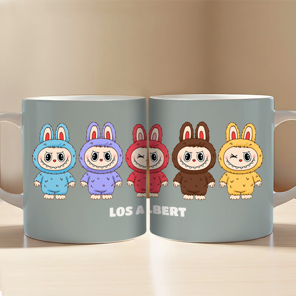 Taza Muñeco Labubu con Nombre personalizado