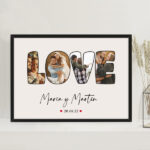 Miniatura de Póster Diseño LOVE con Fecha y Nombres personalizados