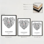 Miniatura de Póster Mapa del Amor con Ubicación personalizada