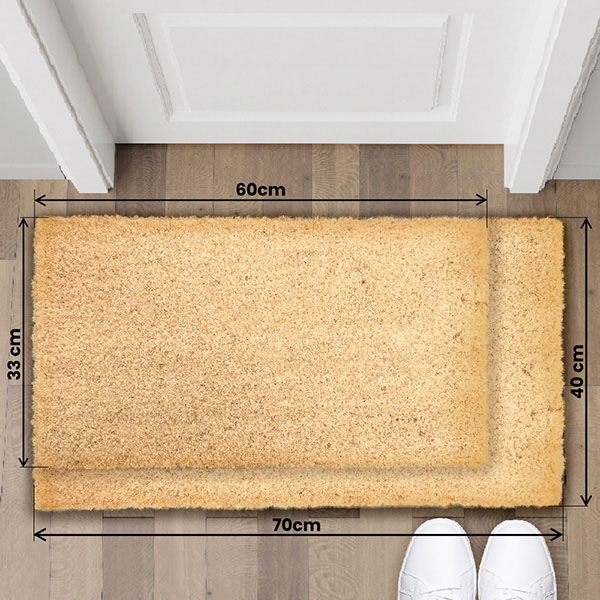 Felpudo con Ilustración Familia de Espalda y Texto personalizado