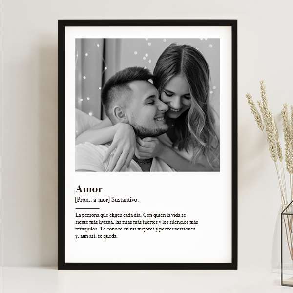 Póster Significado del Amor con Foto y Texto personalizado