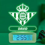 Reloj Despertador con Luz Escudo Betis Personalizado Miniatura de Reloj Despertador con Luz Escudo Betis Personalizado