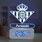 Miniatura de Reloj Despertador con Luz Escudo Betis Personalizado