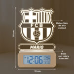 Miniatura de Reloj Despertador con Luz Escudo Barcelona Personalizado