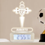 Miniatura de Reloj Despertador con Luz Escudo Celta Vigo personalizado