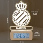 Miniatura de Reloj Despertador con Luz Escudo Español personalizado