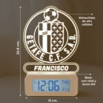 Miniatura de Reloj Despertador con Luz Escudo Getafe Personalizado