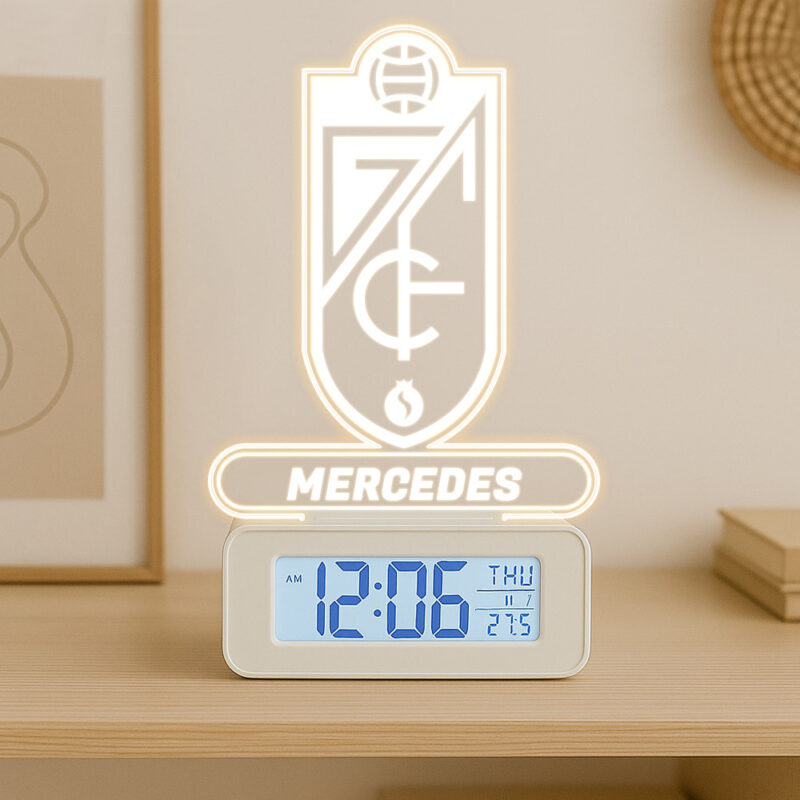 Reloj Despertador con Luz Escudo Granada personalizado