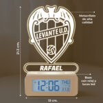 Miniatura de Reloj Despertador con Luz Escudo Levante Personalizado