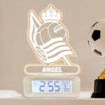Miniatura de Reloj Despertador con Luz Escudo Real Sociedad personalizado