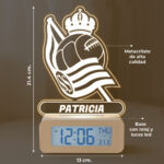 Miniatura de Reloj Despertador con Luz Escudo Real Sociedad personalizado