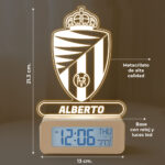 Miniatura de Reloj Despertador con Luz Escudo Valladolid personalizado