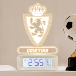 Miniatura de Reloj Despertador con Luz Escudo Zaragoza personalizado