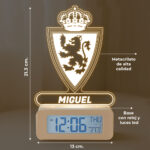 Miniatura de Reloj Despertador con Luz Escudo Zaragoza personalizado
