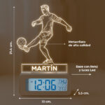 Miniatura de Reloj Despertador con Luz Jugador de Fútbol personalizado