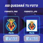 Miniatura de Reloj Despertador con Luz con Tu Escudo personalizado