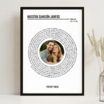 Miniatura de Póster con Letra Canción Spotify en Espiral y tu Foto personalizada