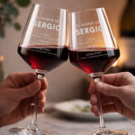 Miniatura de Copa de Vino "Humor de" con Nombre y Textos personalizados