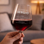 Miniatura de Copa de Vino "Humor de" con Nombre y Textos personalizados