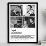 Miniatura de Póster Definición de Papá en Blanco y Negro con Fotos Personalizadas