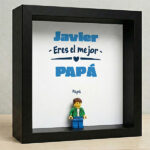 Miniatura de Cuadro con minifiguras Lego Eres El Mejor Papá y Nombres personalizados