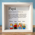 Miniatura de Cuadro con minifiguras Lego Definición de Papá y Nombres personalizados
