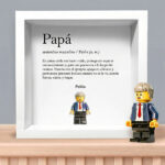 Miniatura de Cuadro con minifiguras Lego Definición de Papá y Nombres personalizados