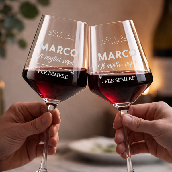 Copa de Vino para Papá con Nombre y Texto personalizado