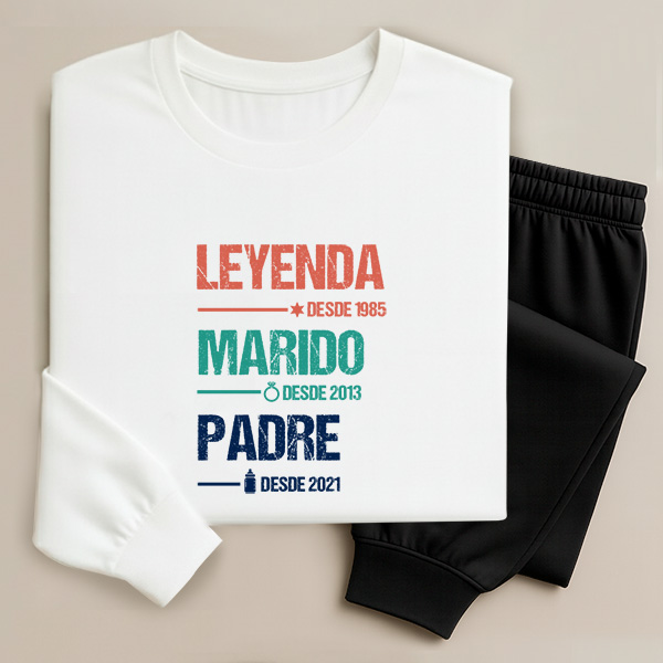Pijama Leyenda, Marido y Padre con Texto personalizado