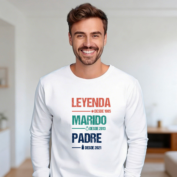 Pijama Leyenda, Marido y Padre con Texto personalizado