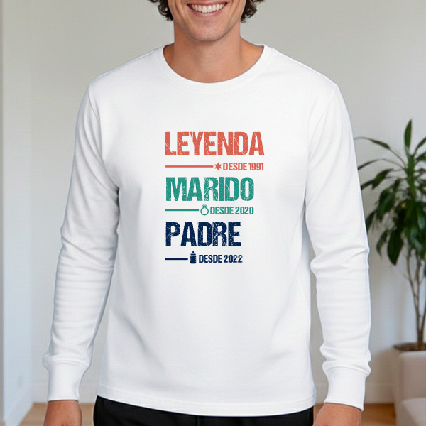 Pijama Leyenda, Marido y Padre con Texto personalizado