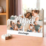 Miniatura de Puzle Papá con Collage 4 Fotos personalizadas