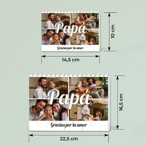 Puzle Papá con Collage 4 Fotos personalizadas