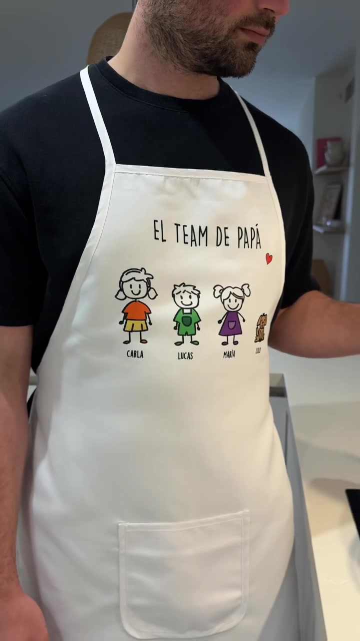 Vista previa de video de Delantal Muñecos con Texto personalizado