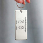 Miniatura de Llavero de Acero Diseño Familiar con Muñequitos personalizados