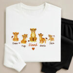 Miniatura de Pijama Mamá con Leoncitos y Nombres Personalizados