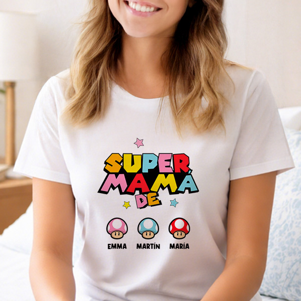 Pijama Super Mamá con Nombres personalizados