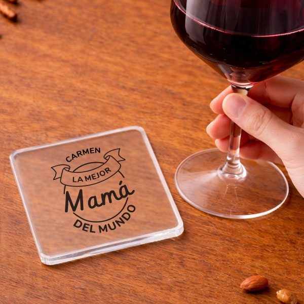 Copa de Vino para la Mejor Mamá con Nombre personalizado