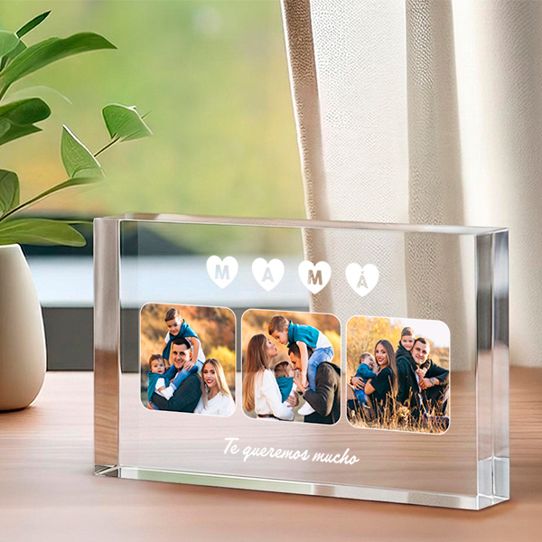 Placa Bloque para Mamá con Fotos personalizadas