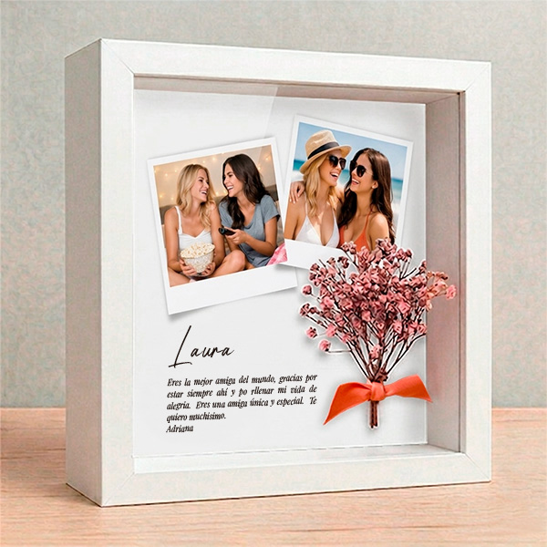 Marco con Flores y Fotos personalizadas