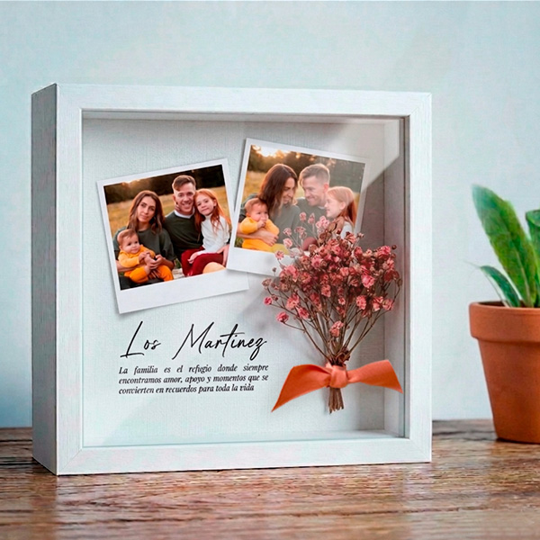 Marco con Flores y Fotos personalizadas