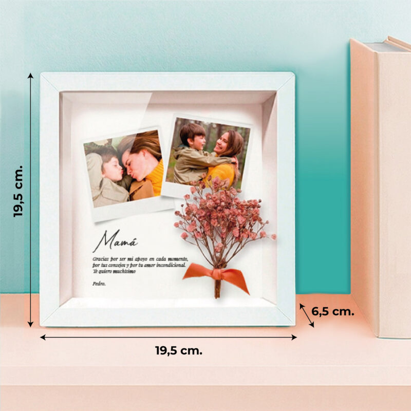 Marco con Flores y Fotos personalizadas