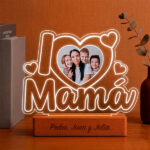 Miniatura de Lámpara I Love Mamá con foto personalizada
