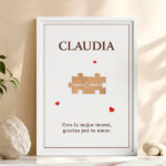 Miniatura de Póster Puzzle para Mamá con Nombres Personalizados