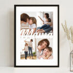 Miniatura de Póster Mamá con 4 Fotos personalizadas