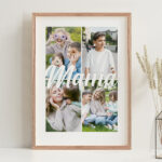 Miniatura de Póster Mamá con 4 Fotos personalizadas