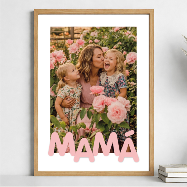 Póster Mamá con Foto personalizada